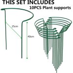 Kalanka - lot de 10 supports de jardin en mtal pais de 4, 5 mm ¿ cages de plantes de jardin extra ...