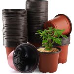 Kalanka - 100 pices 10cm pots de fleurs, rutilisables pot semis godets semis, fleur interieur pot plastique ...