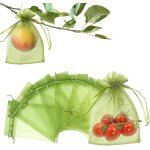 Kalanka - 100 sac protection fruits, 10x15cm sac de protection fruits, sachet organza avec cordon pour ...
