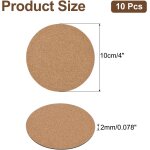 Kalanka - 10pcs sous - plants en lige, 4 inch ronds dessous de plantes en lige sous - verres pour maison ...