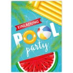 Kalanka - lot de 12 cartes d'invitation pour anniversaire d'enfant, piscine, natation, filles et garons, ...