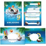 Kalanka - lot de 12 cartes d'invitation avec 12 enveloppes 9e anniversaire d'enfant piscine natation ...