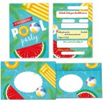Kalanka - lot de 12 cartes d'invitation avec 12 enveloppes pour anniversaire d'enfant, piscine, natation, ...