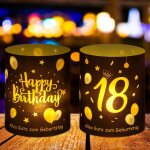 Kalanka - lot de 12 photophores décoratifs de table pour 18e anniversaire, 18 ans, décoration de table ... Kalanka - lot de 12 photophores décoratifs de table pour 18e anniversaire, 18 ans, décoration de table ...