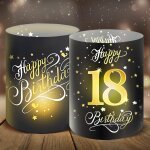 Kalanka - lot de 12 photophores décoratifs de table pour 18e anniversaire, 18 ans happy birthday, décoration ... Kalanka - lot de 12 photophores décoratifs de table pour 18e anniversaire, 18 ans happy birthday, décoration ...