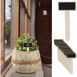 Kalanka - lot de 12 plaques de plantation - tableau craie - 9 x 20 cm - tableau de parterre - pour plantes ...