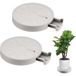 Kalanka - lot de 2 botes de rangement pour plantes de 28 cm, support pour plantes rotatives, avec chariot ...