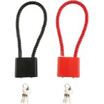 Kalanka - lot de 2 cadenas en corde d'acier avec cls, cble de 20 cm de long pour valise, bagage, portail, ...