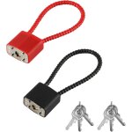 Kalanka - lot de 2 cadenas en corde d'acier avec cls et corde en acier robuste a anse longue, cadenas ...