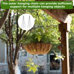 Kalanka - lot de 2 chanes en mtal pour pot de fleurs suspendues - 3 litres - pour pots de fleurs, cages ...
