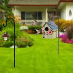 Kalanka - lot de 2 crochets de berger réglables en métal de 96 cm crochets de jardin résistants à la ... Kalanka - lot de 2 crochets de berger réglables en métal de 96 cm crochets de jardin résistants à la ...