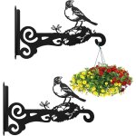 Kalanka - lot de 2 crochets muraux pour suspension de fleurs, support pour plantes suspendues en fer, ... Kalanka - lot de 2 crochets muraux pour suspension de fleurs, support pour plantes suspendues en fer, ...