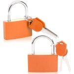 Kalanka - lot de 2 grands verrous a cl pour casier de 42 mm avec cl etanche, cadenas de rangement pour ...