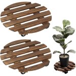 Kalanka - 2 pcs support a plantes en bois avec roulettes support a plantes roulant robuste 30cm porte ... Kalanka - 2 pcs support a plantes en bois avec roulettes support a plantes roulant robuste 30cm porte ...