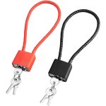 Kalanka - lot de 2 petits cadenas a cble flexible en acier avec les mmes cls pour valise, portail, ...