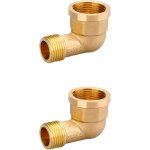 Kalanka - 2 pièces, coude en laiton 90, coude d'angle de tuyau, taille 1 / 2â¿â¿ raccord en laiton, filetage ... Kalanka - 2 pièces, coude en laiton 90, coude d'angle de tuyau, taille 1 / 2â¿â¿ raccord en laiton, filetage ...