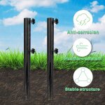 Kalanka - lot de 2 piquets de torche en acier, piquets de lumières d'extérieur pour sol en métal, piquets ... Kalanka - lot de 2 piquets de torche en acier, piquets de lumières d'extérieur pour sol en métal, piquets ...
