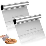 Kalanka - 2 ramasse l�gumes cuisine, raclette en acier inox, grattoir � p�tes en acier inoxydable, pelle ...