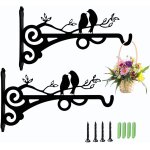 Kalanka - lot de 2 supports muraux pour paniers suspendus en plein air, supports robustes pour suspendre ...