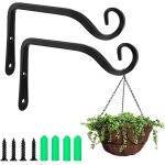 Kalanka - lot de 2 supports muraux pour plantes - 15 cm - pour suspendre des jardinières, mangeoires ... Kalanka - lot de 2 supports muraux pour plantes - 15 cm - pour suspendre des jardinières, mangeoires ...