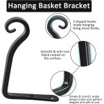 Kalanka - lot de 2 supports de panier  suspendre, cintres robustes en fer forg avec vis, crochets muraux ...