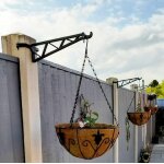 Kalanka - lot de 2 supports de panier à suspendre pour poteaux de clôture en béton - prend en charge ... Kalanka - lot de 2 supports de panier à suspendre pour poteaux de clôture en béton - prend en charge ...