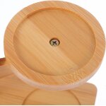 Kalanka - lot de 2 supports de plantes en bambou  3 niveaux pour plantes grasses, cactus, mini pots ...