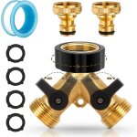 Kalanka - 2 - voies y - distributeur, robinet séparateur deux voies avec raccord tuyau d'arrosage 3 / ... Kalanka - 2 - voies y - distributeur, robinet séparateur deux voies avec raccord tuyau d'arrosage 3 / ...