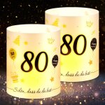 Kalanka - lot de 20 photophores originaux - dcoration de table pour 80e anniversaire - dcoration de ...