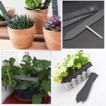 Kalanka - lot de 20 tableaux noirs en ardoise avec crayon en ardoise pour jardin, vert, pot de plantes, ...