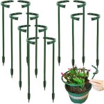 Kalanka - lot de 20 tuteurs pour plantes, tuteur plante grimpante - 24 x 14cm, verts ronds support pour ...