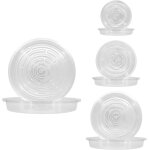 Kalanka - 24 pcs soucoupe vgtale, soucoupes transparentes pour plantes, bacs  plantes en plastique, ...