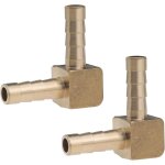 Kalanka - 2pcs 6mm barbe en laiton raccord de tuyau 90 degrs coude tuyaux de carburant connecteur adaptateur ...