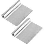 Kalanka - 2pcs ramasse l�gumes cuisine, grattoir � p�tes en acier inoxydable, coupe pate boulangerie, ...