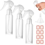 Kalanka - lot de 3 petits vaporisateurs de 100 ml en plastique transparent rutilisable avec entonnoirs ...
