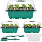Kalanka - 3 pices bac  semis serre de jardin, mini serre interieur plateaux de culture, bac culture ...