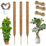 Kalanka - lot de 3 poteaux en mousse pour plantes d'intrieu, 30cm support de plante tuteur coco, tuteur ...