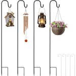 Kalanka - lot de 4 crochets de berger de 100 cm avec 4 etiquettes de plantes réglables en hauteur - bâton ... Kalanka - lot de 4 crochets de berger de 100 cm avec 4 etiquettes de plantes réglables en hauteur - bâton ...