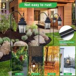 Kalanka - lot de 4 crochets de berger de jardin, 82 cm, tige de lanterne de jardin, arche de berger avec ... Kalanka - lot de 4 crochets de berger de jardin, 82 cm, tige de lanterne de jardin, arche de berger avec ...