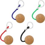 Kalanka - lot de 4 porte - cl�s flottants en li�ge l�ger de 35 mm - boule en bois - pour sports nautiques ...