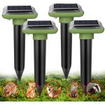 Kalanka - lot de 4 répulsifs solaires pour taupes, résistant aux intempéries ip66 etanche répulsif solaire ... Kalanka - lot de 4 répulsifs solaires pour taupes, résistant aux intempéries ip66 etanche répulsif solaire ...