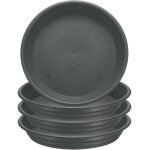 Kalanka - lot de 4 soucoupes rondes en plastique de 13, 2 cm pour pot de fleurs, plateau de drainage ...