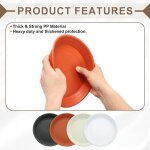 Kalanka - lot de 4 soucoupes rondes en plastique de 15, 5 cm pour pots de fleurs, dessous de fleurs, ...