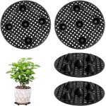 Kalanka - lot de 4 supports pour plantes en pot, support de pot de fleurs, grille de drainage ronde, ...