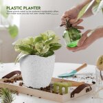 Kalanka - lot de 5 pots de fleurs 18 / 17 / 15 / 13 / 12 cm plantpot avec soucoupe pour la cuisine, le ...