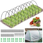 Kalanka - 50 pices arceau pour serre tunnel, 41cm support darceaux de jardin ajustable en fibre de ...