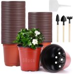 Kalanka - 50 pi�ces godets semis, 15cm pots de fleurs, jardiniere, pot de fleur exterieur, pot semis, ...