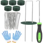 Kalanka - 50 piquets d'ancrage au sol 50 rondelles tampons, piquets de fixation en acier galvanis pour ...
