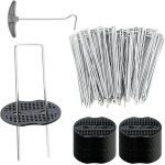 Kalanka - lot de 50 piquets anti - rouille - 150 mm de long + 50 kits de nettoyage pour tampons - largeur ...