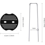 Kalanka - 50 piquets de jardin avec rondelles, piquets de fixation en acier galvanisé pour baches agraphes ... Kalanka - 50 piquets de jardin avec rondelles, piquets de fixation en acier galvanisé pour baches agraphes ...